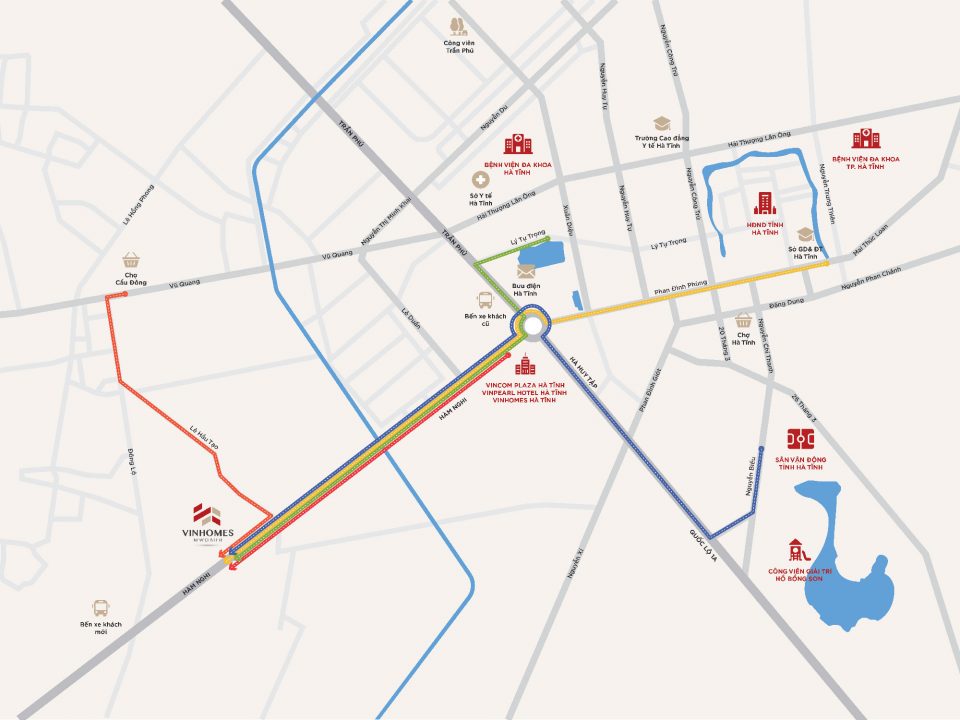 Bản đồ vị trí VINHOMES NEW CENTER