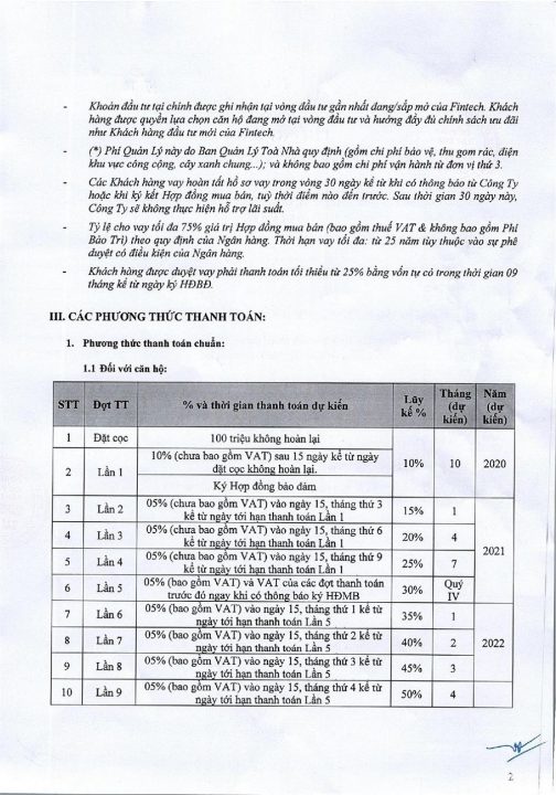 tiến độ thanh toán Sunshine Continental -2