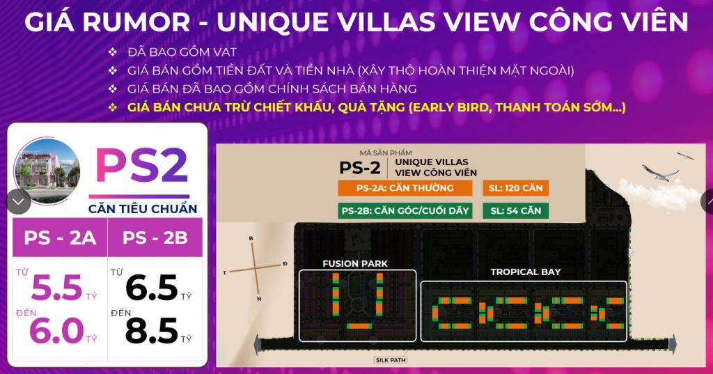 Giá bán Unique Villas KN Paradise -2