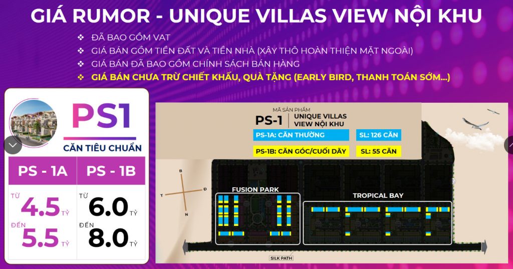 Giá bán Unique Villas KN Paradise -1