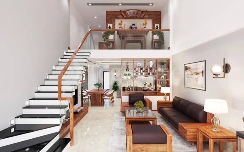 nhà gác lửng 2 phòng ngủ 10